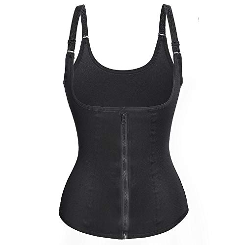 Bingrong Ropa Faja Reductora Mujer Adelgazante Lencería Moldeadora Shapewear Body Waist Trainer Corse de Abdomen Chaleco Moldeador Mujer (Negro, Medium)