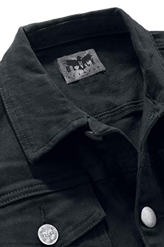 Black Premium by EMP Life Of An Easy Rider Hombre Chaleco Negro S, 100% algodón, Regular