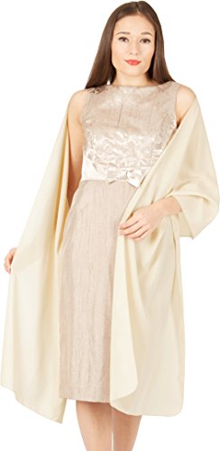 BlackButterfly Gasa Chal Mantón Pañuelo De Cachemir Boda Dama De Honor (Oro Champán)