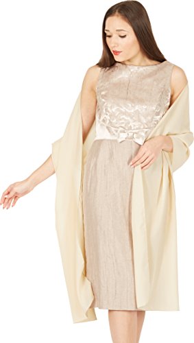 BlackButterfly Gasa Chal Mantón Pañuelo De Cachemir Boda Dama De Honor (Oro Champán)