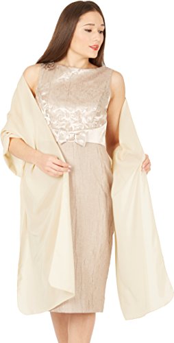 BlackButterfly Gasa Chal Mantón Pañuelo De Cachemir Boda Dama De Honor (Oro Champán)