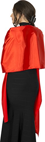 BlackButterfly Satén Chal Mantón Pañuelo De Cachemir Boda Dama De Honor (Rojo)