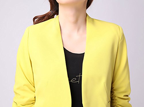 Blazer Chaqueta De Traje Mujer Chaquetas Elegantes Chic Abrigos Primavera Moda Casual Oficina Negocios Ejecutiva Outwear Manga Larga Color Sólido