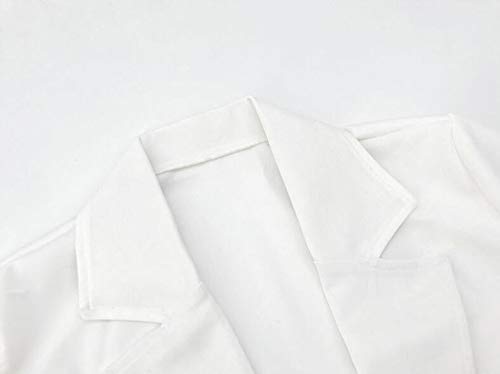 Blazer Mujer Elegante Manga Larga Chaqueta De Traje Abrigo Color Sólido Slim Fit Oeste Cardigan Chaquetas (Beige,S)