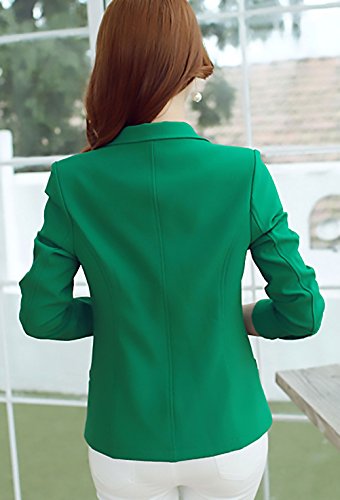 Blazer Mujer Elegante Negocios Manga Larga Chic Slim Fit Moda Tallas Grandes Chaqueta De Traje Color Sólido Dama