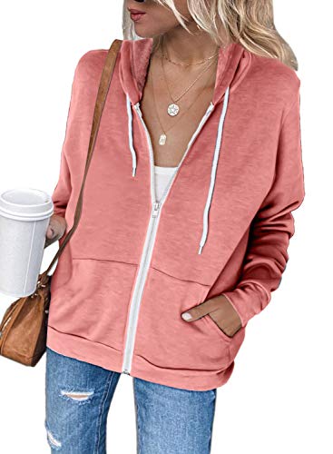 BLENCOT Jersey con Capucha Mujer Sudadera de Mujer con Cremallera Sudadera con Capucha Mujer Sudadera Mujer Sport Sudadera de Manga Larga Mujer Sweatshirt Negro