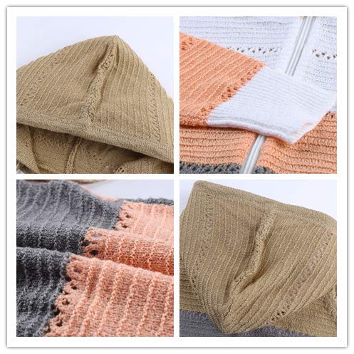 BLENCOT Sudadera Mujer con Capucha Mujer Cárdigan Mujer Sudaderas con Cremallera Mujer Sweatshirt Suéter Mujer Cardigan de Manga Larga Suéter con Capucha Chaqueta de Invierno Suéter Invierno Casual