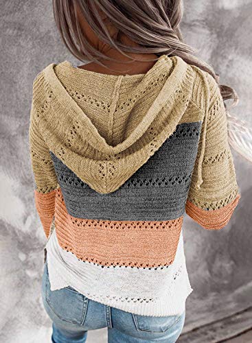 BLENCOT Sudadera Mujer con Capucha Mujer Cárdigan Mujer Sudaderas con Cremallera Mujer Sweatshirt Suéter Mujer Cardigan de Manga Larga Suéter con Capucha Chaqueta de Invierno Suéter Invierno Casual