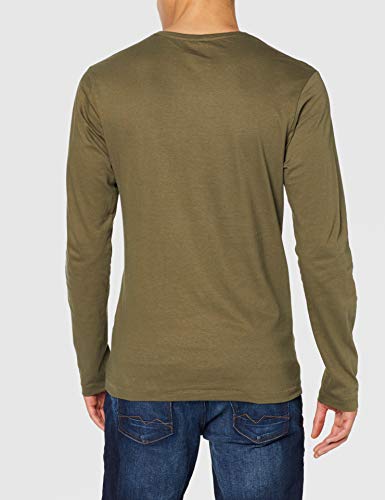 BLEND 20708627 Camiseta de Manga Larga, Verde (Olive Night Green 77233), S para Hombre