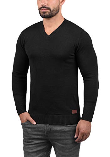 BLEND Lasse - Jerséis para Hombre, tamaño:XL;color:Black (70155)