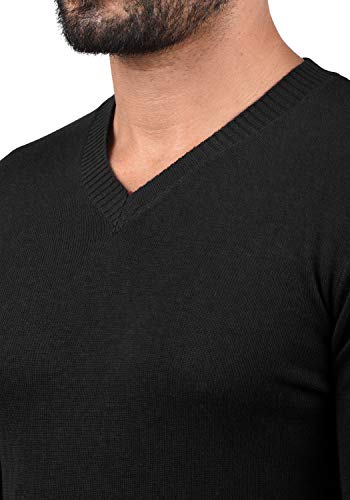 BLEND Lasse - Jerséis para Hombre, tamaño:XL;color:Black (70155)
