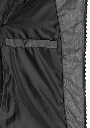 BlendShe Nelly Chaqueta Acolchada De Plumas Abrigo Parka para Mujer Forrado con Capucha, tamaño:XS, Color:Dark Grey Melange (20044)