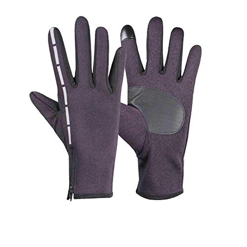blessvt Guantes térmicos cálidos, Guantes de conducción en Clima frío, Guantes de Invierno para Hombres Mujeres Guantes con Pantalla táctil Guantes cálidos y fríos-Dark_Purple_L
