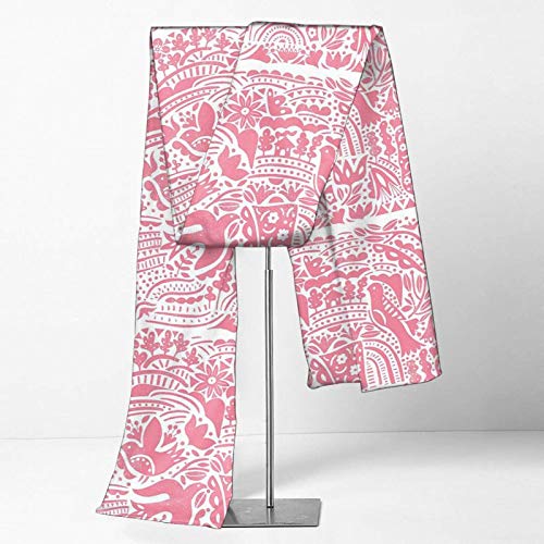 Bloom, Flower, Green Plants Bufandas unisex ultra suaves y ligeras, tamaño 70.5 pulgadas x 11.8 bufandas cálidas de invierno