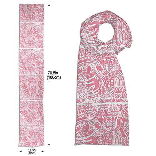 Bloom, Flower, Green Plants Bufandas unisex ultra suaves y ligeras, tamaño 70.5 pulgadas x 11.8 bufandas cálidas de invierno