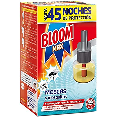 Bloom Recambio Max Electrico Líquido para Moscas y Mosquitos Común y Tigre