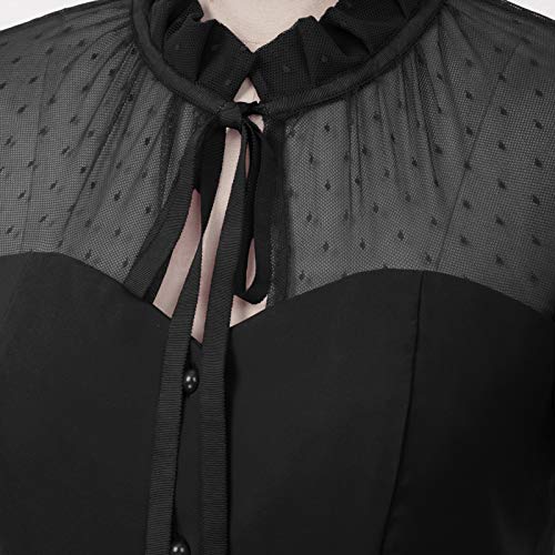 Blusa Mujer Invierno Manga Corta para Trabajo Oficina Dama BP2099-1 XXL