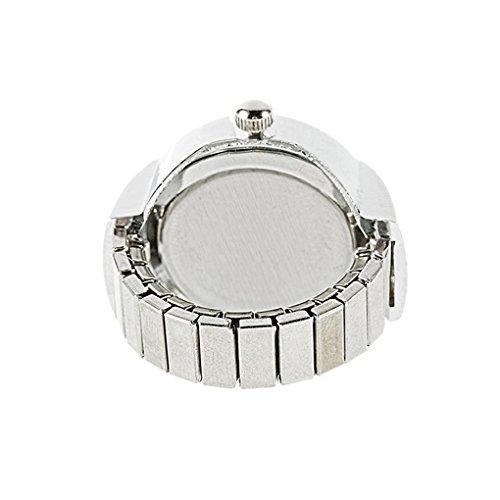 Bobury Anillo con Reloj Mujer Moda Ajustable De Cuarzo De Anillo De Dedo Joyería Señora Girl Regalo