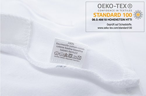 Bodies para bebé de Manga Larga Blancos - 3 Ud. - 100% algodón/Oeko-Tex Standard 100 / Unisex/Talla 50/56