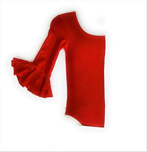 Body de mujer rojo para flamenco y danza (M)