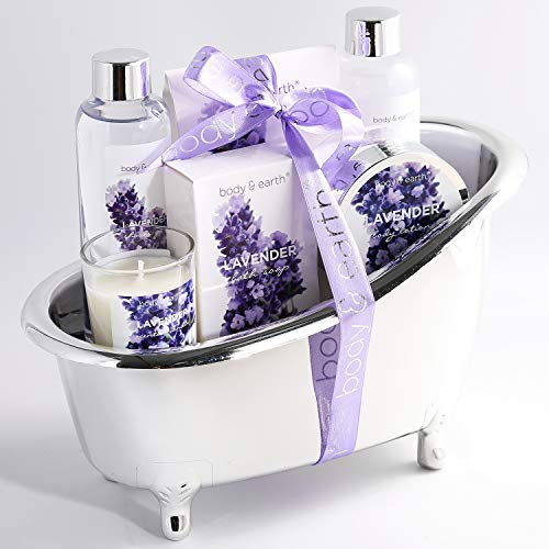 Body & Earth Set de Regalo de Baño para Mujer, Regalos Originales para Mujer, Fragancia Lavanda