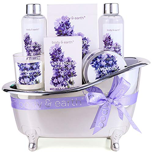 Body & Earth Set de Regalo de Baño para Mujer, Regalos Originales para Mujer, Fragancia Lavanda