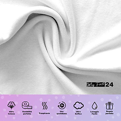 Body para bebé de manga corta divertida, para bebé, unisex, 100 % algodón, suave y transpirable, con costuras dobles, ropa de primera infancia, para bebé Color blanco. 6-12 meses