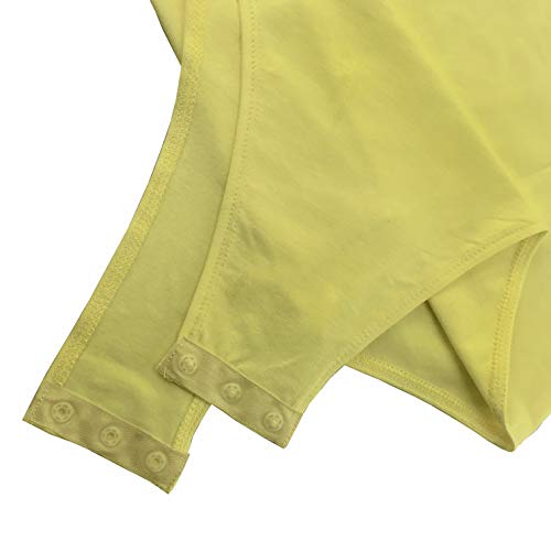Body para Mujer sin Tirantes 100% algodón Camiseta Bodies Manga Corta Bodysuit El botón en la Parte Inferior Lencería Sexy Ropa Interior Bodycon Tops