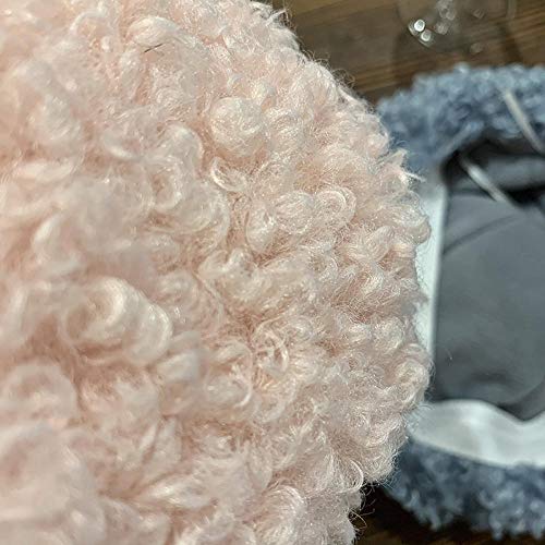 Boinas Gorro Invierno Sólido Felpa Lindo Pompón Dama Boina Sombrero Mujeres Ocio Pintor Sombrero-Beige_Head_Size_57Cm