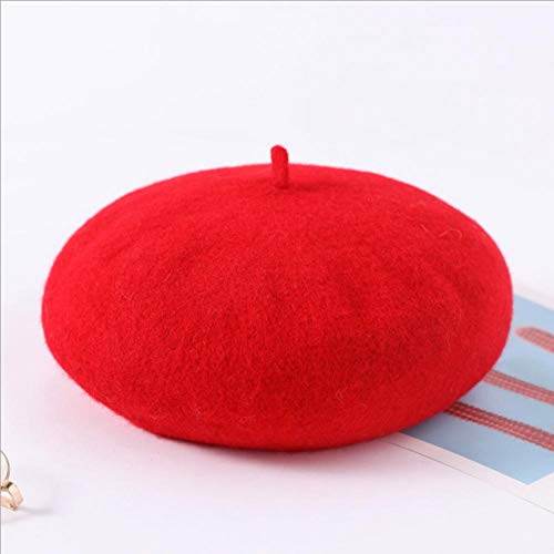 Boinas Gorro Otoño E Invierno Joker Boina Damas Retro De Lana Sombrero De Pintor Casual Sombrero De Brote Minimalista Tide-D