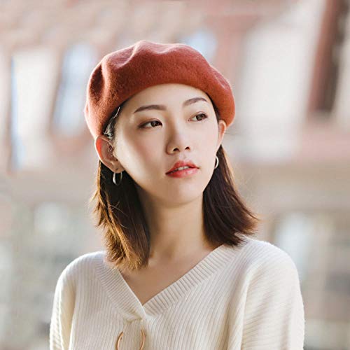 Boinas Gorro Otoño Moda Mujer Sombrero Paintter Sombrero Fiesta Retro Damas Invierno Patchwork Boina Sombrero-3_Adult