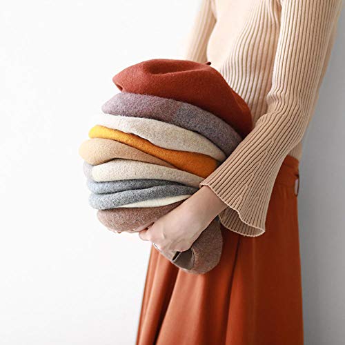 Boinas Gorro Otoño Moda Mujer Sombrero Paintter Sombrero Fiesta Retro Damas Invierno Patchwork Boina Sombrero-3_Adult