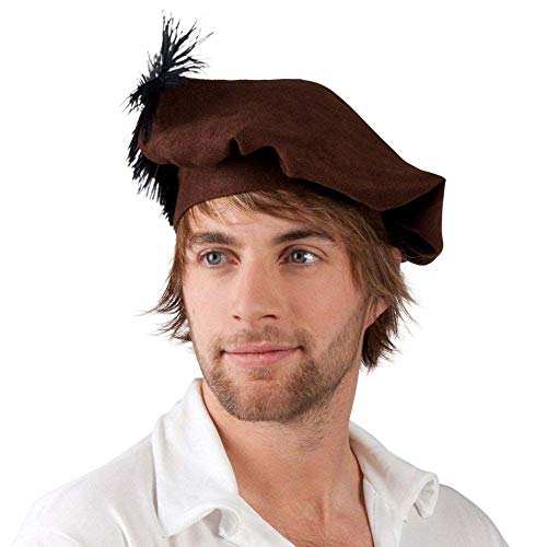 Boland-29285 Sombrero de Arquero Medieval, color marrón, Talla única (Ciao Srl 29285)