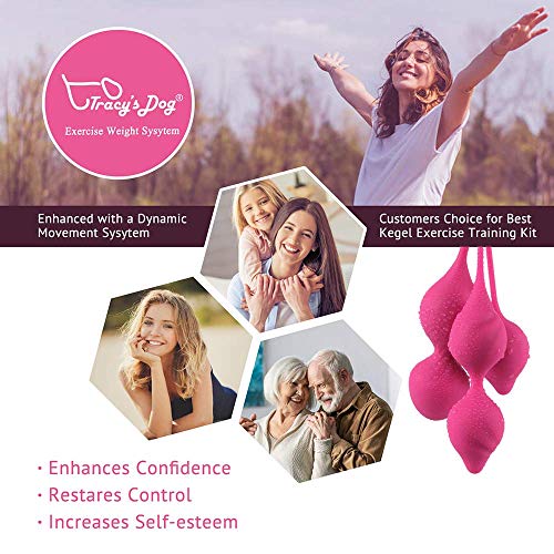 Bolas Chinas de Suelo Pelvico para Mujer Masajeador Kegel Ejercitador Kit Silicona Balls de Entrenamiento Muscular Pélvico Ejecitador Suelo Pelvico Rosa