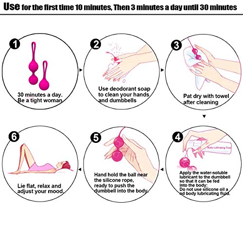 Bolas chinas por Médicos para el Control de la Vejiga y Ejercicios del Suelo Pélvico Juego de 2 Bolas Kegel Premium Silicone Vaginal y Mejorar el Control de la Vejiga y Problemas de la Incontinencia