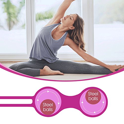 Bolas chinas por Médicos para el Control de la Vejiga y Ejercicios del Suelo Pélvico Juego de 2 Bolas Kegel Premium Silicone Vaginal y Mejorar el Control de la Vejiga y Problemas de la Incontinencia