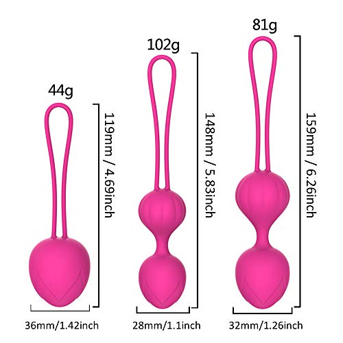 Bolas Chinas Suelo Pelvico de Silicona Medica Bolas Chinas Terapeuticas Masajeador de la Salud Kegel Ejercitador Vibrador Kegel Balls para Mujer