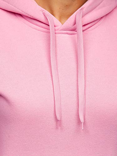 BOLF Mujer Sudadera con Capucha Cierre de Cremallera Estilo Deportivo J.Style W02 Rosa S [A1A]