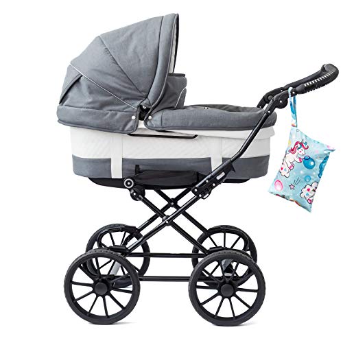 Bolsa Pañales, Comius Sharp 4 Piezas Bolsa de Pañales Reutilizable, Impermeable Organizador Pañales Bebe Bolsas Pañales, Bolsa para la Ropa de Bebé para pañales, ropa sucia y más (B)