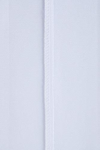 Bolsa Tela 100% Algodón Biodegradable, Lavable, Reutilizable-Asas Largas de 63cm.para Ropa, Alimentos, Verduras, IR de Paseo y Uso Diario, 38x38x9cm, 270gr/m2 (Blanco, Paquete de 1 Unidad)