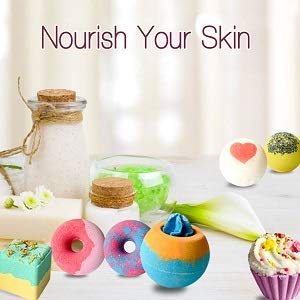 Bombas de Baño, 7 Set de Baño Regalos Mujer, Sales de Baño Naturales Spa Relajantes, Espuma Bolas de Baño Efervescentes, Regalos Navidad, San Valentín, Cumpleaños para Madre, Hombre, Niños, Novia