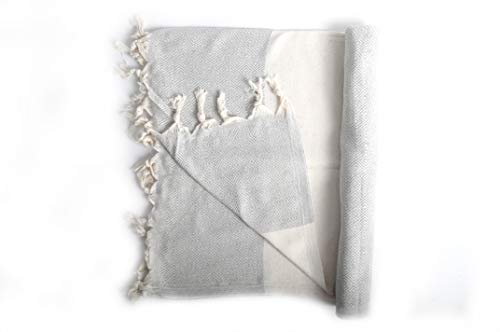 Bonamaison 100% algodón Toalla hammam Fina turca, Pesthemal, Toallas de baño, Toallas de Playa, 98 X 172 Cm - Fabricado en Turquía