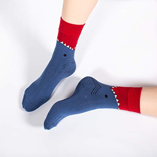 BONANGEL Calcetines Estampados de las Mujeres, Mujeres Ocasionales Calcetines Divertidos Impresos de Algodón de Pintura Famosa de Arte Calcetines, Calcetines de Colores de moda (6 Pares-Hawaii)