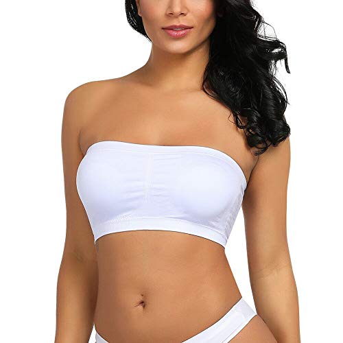 Boolavard Ladies Sexy Bandeau sin Tirantes sin Costura Boob Tubo Sujetador Estilo S: (34-36)