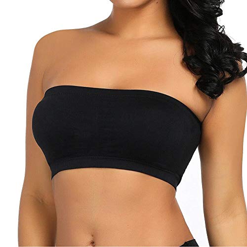 Boolavard Ladies Sexy Bandeau sin Tirantes sin Costura Boob Tubo Sujetador Estilo S: (34-36)