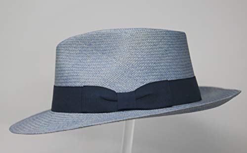 Borges & Scott Sombrero Panamá “Sundowner” Azul Pálido - S
