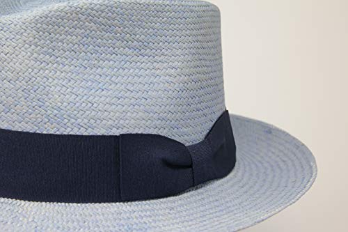 Borges & Scott Sombrero Panamá “Sundowner” Azul Pálido - S