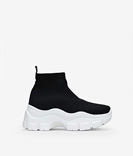 BOSANOVA Zapatillas Negras de calcetín Negro 36