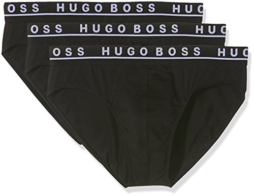 BOSS Brief CO/EL' Bóxer, Negro (Black 001), Medium (Pack de 3) para Hombre
