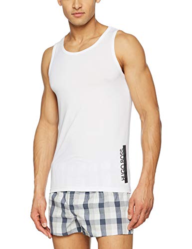 BOSS Tank Top Identity Camiseta sin Mangas, Blanco (White 100), Medium para Hombre